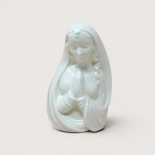Photo of Vintage White Ceramic Madonna Planter