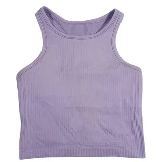 Photo of Lululemon Ebb To Street Cropped Racerback Tank Size 6 Lavender Yoga Studio Gym
