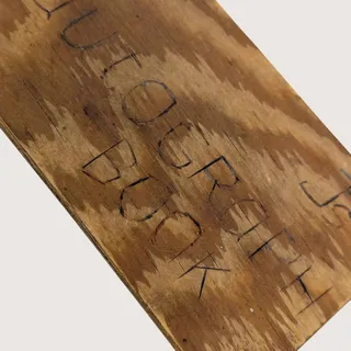 Photo of 1948 Hand-Carved Wooden High School Autograph Book