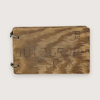 Photo of 1948 Hand-Carved Wooden High School Autograph Book