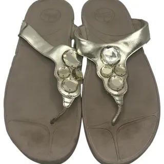 Photo of Fitflop Shine Stone Golden Tan Sandals Size: US 8