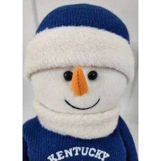 Photo of Vintage UK Wildcats Snowman Doll 9.5" Blue Sweater Cotton Hat Fan Display