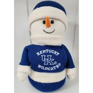 Photo of Vintage UK Wildcats Snowman Doll 9.5" Blue Sweater Cotton Hat Fan Display