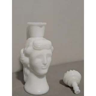 Photo of Vintage Avon Grecian Pitcher White Milk Glass Decanter Bottle with Stopper 1972