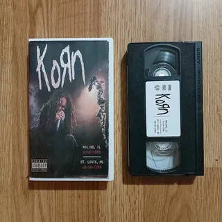 Photo of Korn VHS 1996 & 1999 St Louis MO & Moline Illinois Nu Metal Live Rock Concert
