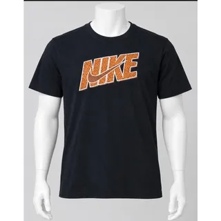 Photo of Nike The Nike Tee XL Black Leopard Print Swoosh Logo Graphic T Shirt Pre Owned