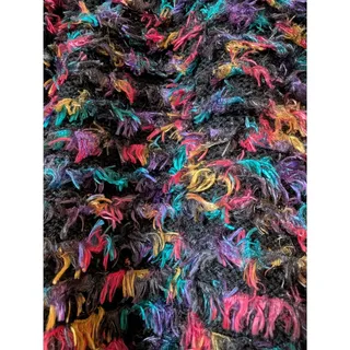 Photo of Vintage Lilly of California Shag Fringe Knit Sweater Small Wool Blend