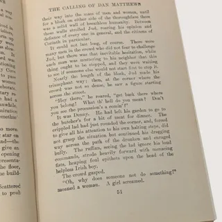 Photo of 1909 The Calling of Dan Matthews Harold Bell Wright Hardcover Book