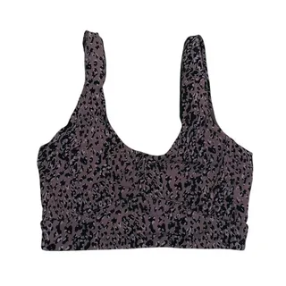 Photo of Varley Let's Go Elsie Sports Bra Small Black Animal Print Athletic Gym Yoga
