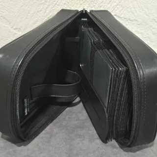 Photo of CD Projects Black Faux Leather DVD Travel Wallet Carrying Case Hold 44 Removable