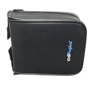 Photo of CD Projects Black Faux Leather DVD Travel Wallet Carrying Case Hold 44 Removable