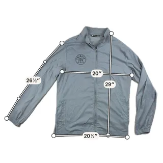 Photo of TravisMathew Tribute Golf Windbreaker Jacket Mens L Gray Full Zip Lightweight