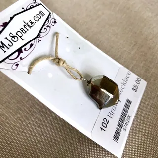 Photo of Brown India Glass Necklace 26” On Twine
