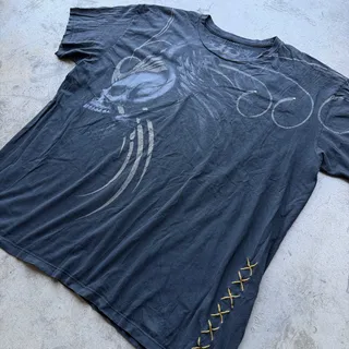 Photo of Y2K Destination Daytona Rivet Graphic Tee XXL Black Gothic Moto