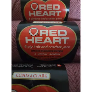Photo of Coats & Clark Red Heart Cameo Rose Lot of 3 Yarn Skeins 4 Ply