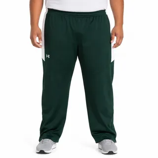 Photo of Under Armour Men's Loose Fit Dark Green and White Activewear Pants