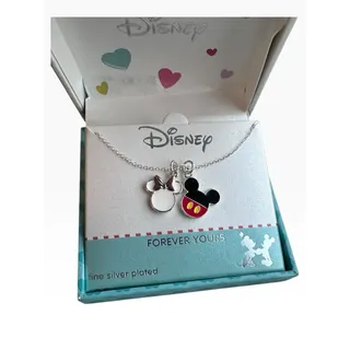 Photo of Disney Fine Silver Plated Forever Yours Mickey And Minnie Wedding Necklace