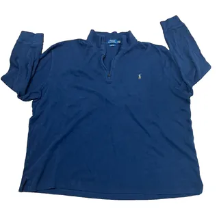 Photo of Polo Ralph Lauren Estate Rib 1/4 Zip Sweatshirt Men 3XB Navy Blue Flesh Pony