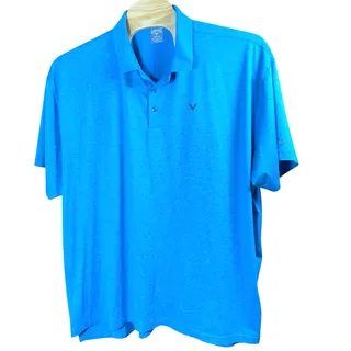 Photo of Callaway Polo golf Shirt Men 4XB Big Blue Performance Activewear Opti-dri