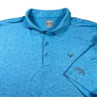 Photo of Callaway Polo golf Shirt Men 4XB Big Blue Performance Activewear Opti-dri
