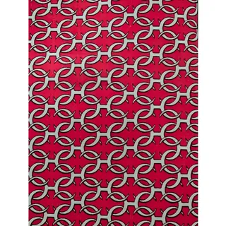 Photo of Vintage Hermès 100% Silk Men's Red Tie With Grey Geometric Designs