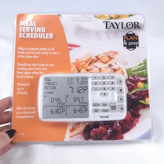 Photo of Taylor Plan & Prep Meal Serving Scheduler 4-Food Kitchen Timer 750 NEW