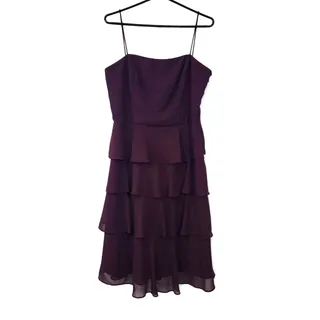 Photo of SL Fashions Dress Womens Size  L Purple Tiered Ruffle Party Special Occasion 