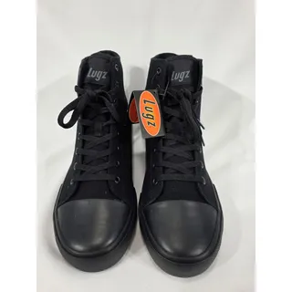 Photo of Lugz Stagger Hi Mens Size 10 Black Canvas High Top Sneakers New