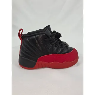 Photo of Nike Air Jordan 12 Retro Flu Game Leather Black Red Toddler Size 7C