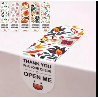 Photo of 100pcs Cute Expression Rectangular Gift Box Stickers 