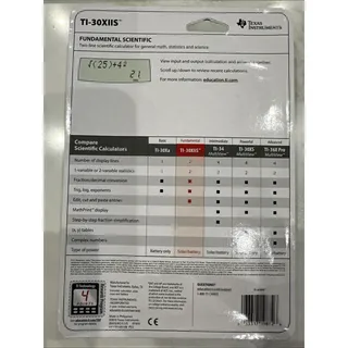 Photo of Texas Instruments TI-30XIIS Scientific Calculator