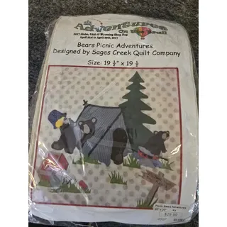 Photo of Adventures on the Trail-Bears Picnic Adventures Quilt/Applique' Kit/Wall Hanging