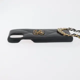 Photo of Chanel Matelasse Lambskin Chain Iphone Case Shoulder Bag Black