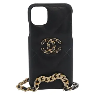 Photo of Chanel Matelasse Lambskin Chain Iphone Case Shoulder Bag Black