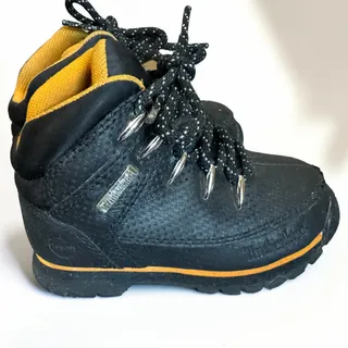 Photo of Timberland Euro Sprint Mid Hiker Toddler Boots – Size 8.5 Black/Orange