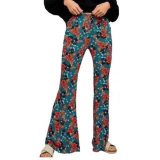 Photo of Free People "Can't Take My Eyes Off of You" Floral Flare Pants, Size XS