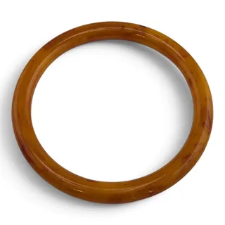 Photo of Vintage Tested Bakelite Bangle Bracelet Butterscotch Amber Marbled 8 Inch