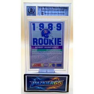 Photo of 1989 Score Supplemental #421S Bobby Humphrey On Card 1990 Pro Bowl RC Beckett 10