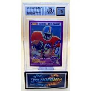 Photo of 1989 Score Supplemental #421S Bobby Humphrey On Card 1990 Pro Bowl RC Beckett 10