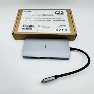 Photo of C2G USB-C 8-in-1 Mini Dock Hub – HDMI, Ethernet, SD Card | C2G54458 | New