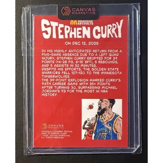 Photo of 2025 Canvas Marketing x Steph Curry To Be Continued Pink Shift THE GOAT 67/150