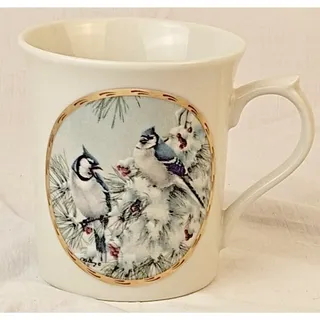 Photo of Lenox Nature's Collage Winter's Song Mug Catherine McClung Mountain Jays 1994