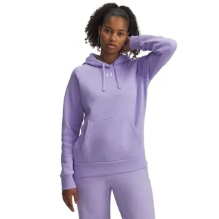 Photo of Under Armour Women's UA Rival Fleece Purple Hoodie Loose Fit MSRP $55 | Size XS