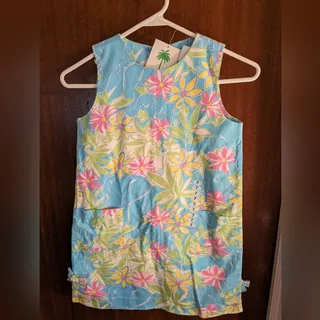 Photo of Vintage Lilly Pulitzer Girls Dress with Elephants and Flowers Size 7 NWT