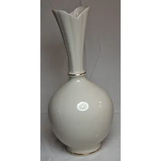 Photo of Lenox Harvest Wheat Pattern Bud Vase with 24k Gold Trim Cream Made in USA
