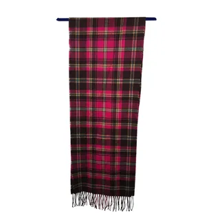 Photo of 100% Cashmere Scotland Multicolor Plaid Fringe Scarf