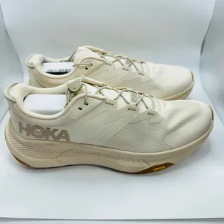 Photo of HOKA Transport Women's Commuter Sneakers Beige ‘Eggnog’ Vibram Shoes | Size 11 B