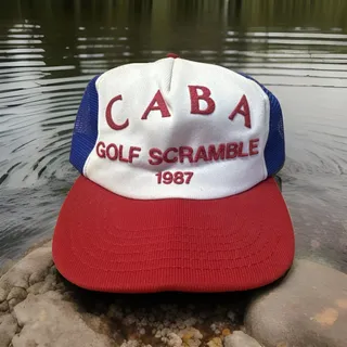 Photo of Vintage CABA Golf Scramble 1987 Ball Cap Truckers Hat Mesh Adjustable SnapBack