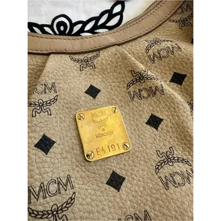 Photo of MCM Visetos Signature Beige HOBO Bag