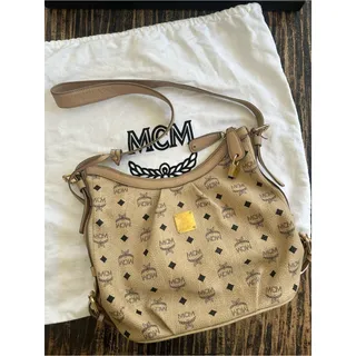 Photo of MCM Visetos Signature Beige HOBO Bag